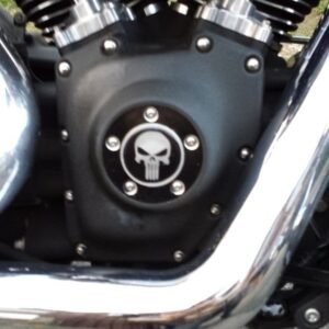 Fat Bob & Street Bob Gell Skull Sticker