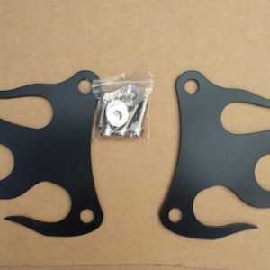 Black Flames Footrest Plates